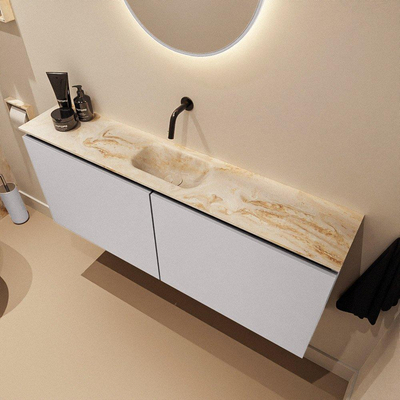 MONDIAZ TURE-DLUX 120cm toiletmeubel Cale. EDEN wastafel Frappe positie midden. Zonder kraangat.