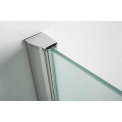 Wiesbaden Frosted Douche à l'italienne 90x200cm avec verre mat Nano 10mm et profilé Aluminium