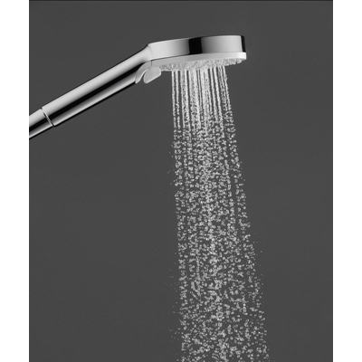 Hansgrohe Crometta Opb - douchesysteem Vario - met Ecostat - 1001 CL - glijstang 90cm chroom/w - thermostaat - wit