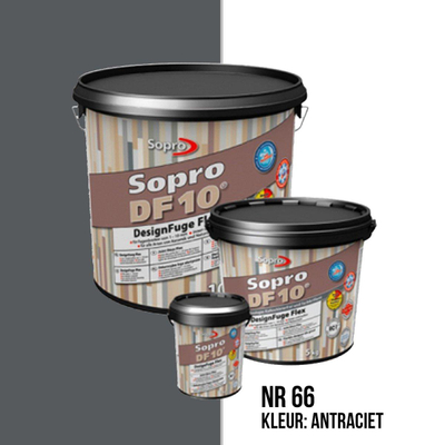 Sopro Mortier à joint pour carrelage de sol et mural Sopro DF 10 Flexible anthracite n° 66 1kg Anthracite
