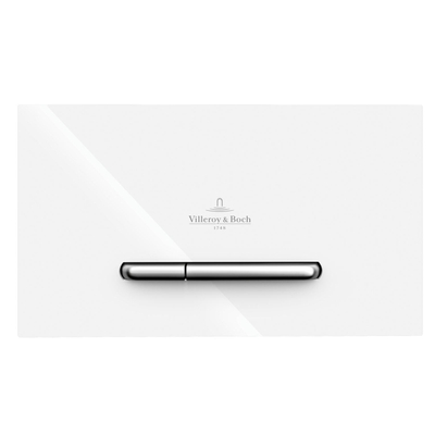Villeroy & Boch Viclean Viconnect WC bedieningsplaat - kunststof - 2 knops - White (mat chroom)