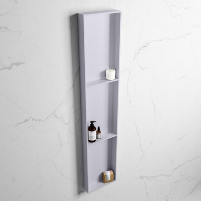 Mondiaz Easy nis 29.5x149.5x8cm voor Inbouw/opbouw 3 open vakken Solid surface Cale/Cale