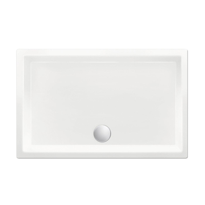 Xenz society receveur de douche 100x80x12cm rectangulaire acrylique blanc