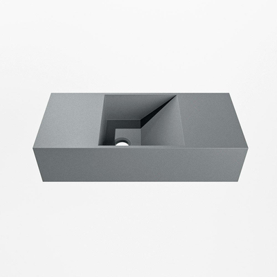Mondiaz TYNE Fontein - 50x23x12cm - wasbak Links - zonder kraangaten - solid surface - Plata