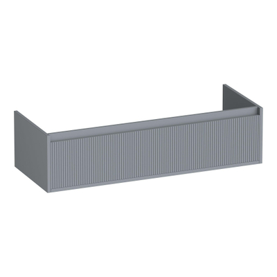 BRAUER Hope Wavy wastafelonderkast 120 1 softclose lade greeploos - 1 sifon uitsparing - mat grijs