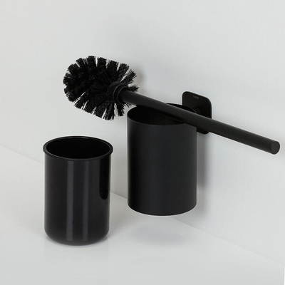 Tiger Colar Brosse de toilette avec support Noir