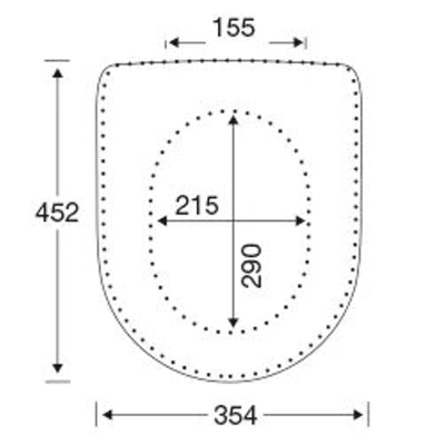 Pressalit Magnum abattant de WC pergamon