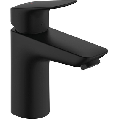 Hansgrohe Logis Eengreeps wastafelmengkraan - 100 - coolstart - met PopUp - trekwaste - mat zwart