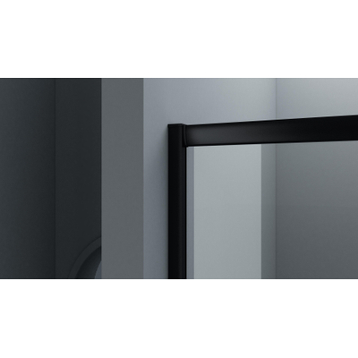 FugaFlow Efficiente Vetro Cabine de Douche - 80x80 cm - carré - noir mat