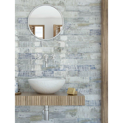 Terravito Pavero carreau mural - 7.5x30cm - Rectangle - 8.6mm - Wood White mat