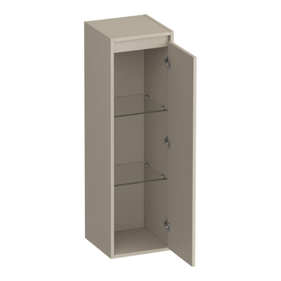 BRAUER Adore armoire de salle de bains - 120x35x35cm - avec 1 porte sans poignée, ouverture à droite, beige mat