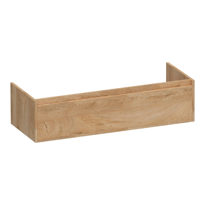 BRAUER Hope wastafelonderkast - 119x30x45.5cm - 2 softclose lades - greeploos - 2 sifon uitsparingen - Forest Tan