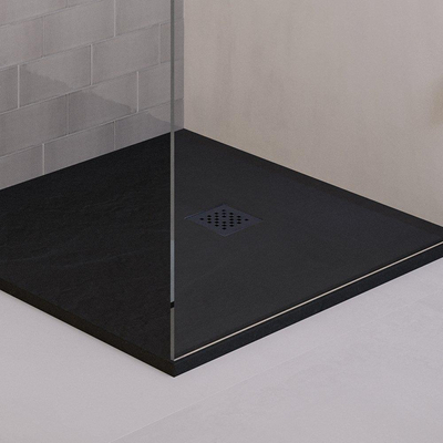 BRAUER Grille d'évacuation pour receveur de douche gunmetal brossé