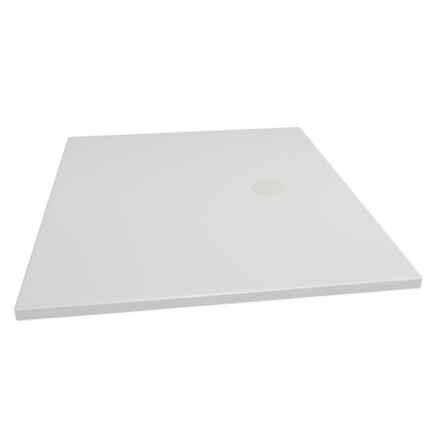 Xenz flat sol de douche 120x100x4cm rectangle acrylique blanc