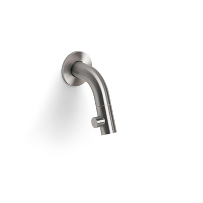 Clou Kaldur robinet de lave-mains 2x6,8cm bec court avec montage mural inox brossé