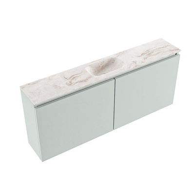 MONDIAZ TURE-DLUX 120cm toiletmeubel Greey. EDEN wastafel Frappe positie midden. Zonder kraangat.