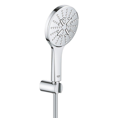Grohe Rainshower SmartActive 130 Handdoucheset - 3 straalsoorten - rond - met houder - gladde slang - 150cm - chroom