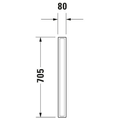 Duravit Starck 3 Urinoir scheidingswand - 80x705x400mm - wit