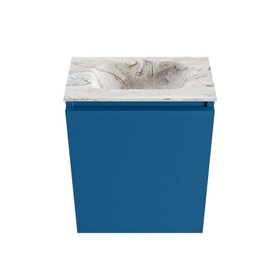 MONDIAZ TURE-DLUX 40cm toiletmeubel Jeans. EDEN wastafel Glace positie midden. Zonder kraangat.