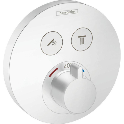 Hansgrohe Showerselect Ensemble de finition thermostatique 2 fonctions mat blanc