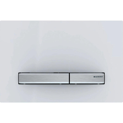 Geberit Sigma50 bedieningsplaat - 2-toets spoeling - vierkant - dualflush - wit glans chroom