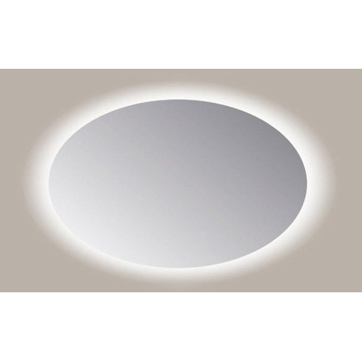 Sanicare Q-mirrors spiegel – ovaal – 140x90 cm – indirecte LED rondom – sensor – Zilver