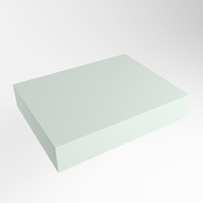 Mondiaz TOP 46 Plan vasque - 40x41x12cm - adapté pour plaque de recouvrement - Solid surface - Greey