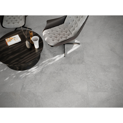 Cifre Ceramica Munich wand- en vloertegel - 60x120cm - gerectificeerd - Natuursteen look - Pearl mat (grijs)