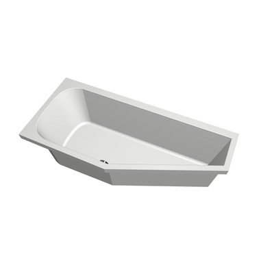 Xenz Lagoon Baignoire d'angle - 160x75x48 - bonde centrale - gauche - compact - acrylique - blanc