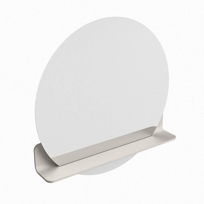 Mondiaz SPOT miroir – Ø 70 cm – avec tablette – Linen (blanc cassé)