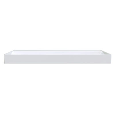 Arcqua Edge Opbouw Wastafel - 120x47x12cm - zonder kraangat - cast marble - glans wit
