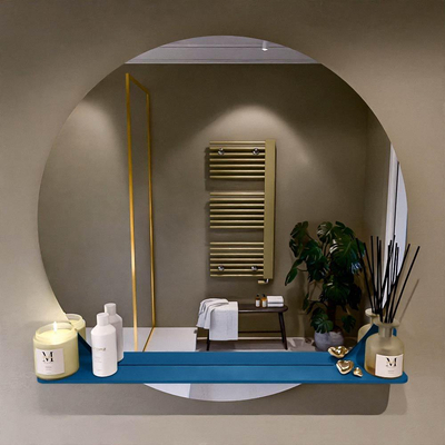 Mondiaz SPOT Miroir de salle de bain - rond 100cm - plan de miroir - couleur Jean