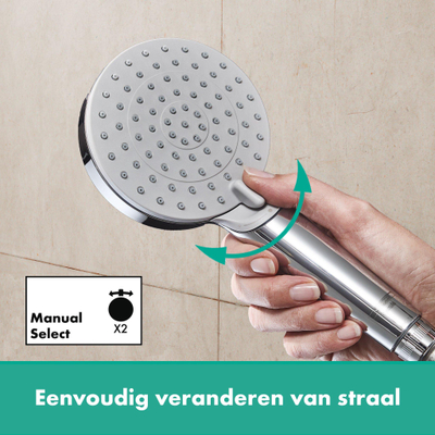 Hansgrohe Vernis Blend Doucheset - ecosmart - met Crometta - glijstang 65 cm - hoogglans chroom