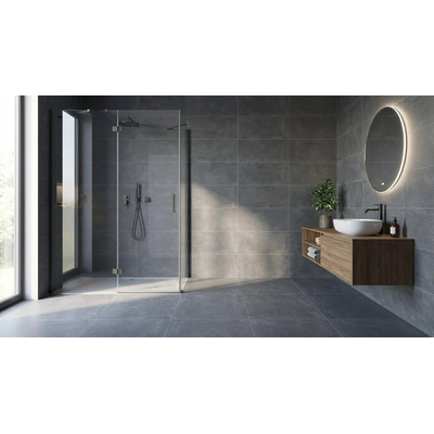 ÉCHANTILLON Terravito Larvico Carrelage sol et mur - 30x60cm - mat Anthracite