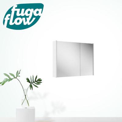 FugaFlow Eccelente Arredo Armoirede toilette 80cm avec panneau latéral Blanc mat