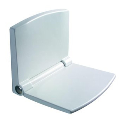 ABU siège de douche, rabattable avec dossier blanc