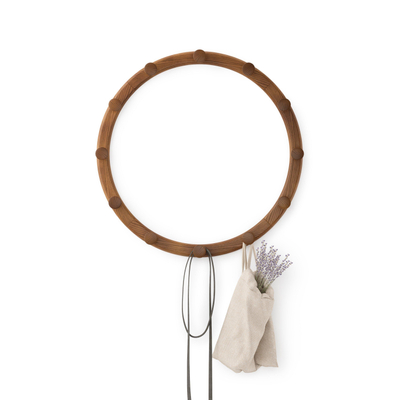 Umbra Slinka patères pour serviettes 30x5x4cm avec 12 crochets set de 4 Frêne Noyer clair