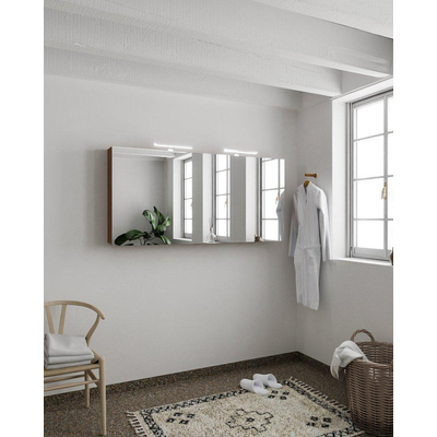 Mondiaz CUBB Armoire de toilette avec miroir - 150x70cm - 3 portes - Rust (brun)
