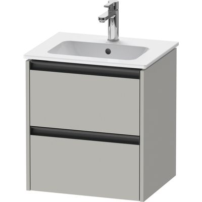 Duravit Ketho.2 meuble sous-lavabo 51x42x54.9cm adapté pour 1 lavabo Panneau de particules Gris béton Mat