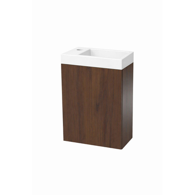 GO by Van Marcke Vikos fonteinset - 40cm - deur rechts - kraangat links - walnut afterglow