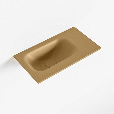 Mondiaz EDEN Fontaine - 40x23x0.9cm - lavabo Gauche - sans trous de robinet - pour meuble de toilettes - Solid surface - Oro