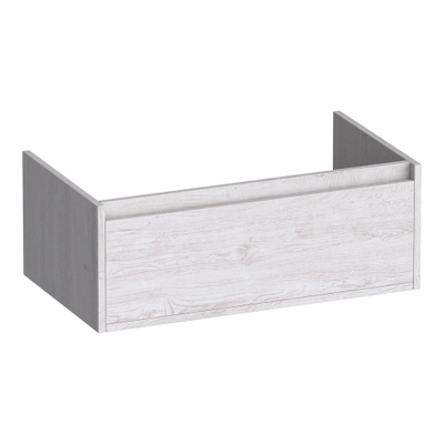 BRAUER Hope meuble de salle de bains sous lavabo - 80x30x45.5cm - 1 tiroir avec softclose sans poignée - 1 découpe pour siphon - Forest Seashell