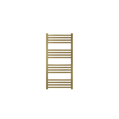 Crosswater MPRO handdoekradiator - 90x43cm - 342watt - geborsteld messing (goud)