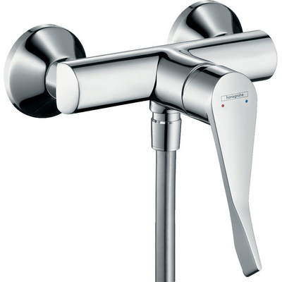 Hansgrohe Focus Care douchekraan - met koppelingen - met verlengde greep - 12.1cm - hoogglans chroom