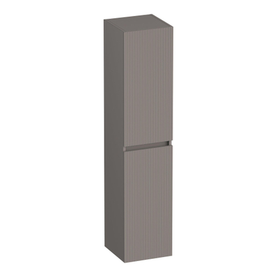 BRAUER Joy Wavy armoire haute - 160x35x35cm - 1 porte - ouvrant à gauche ou à droite - sans poignée - taupe mat