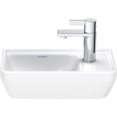 Duravit D-Neo Lavabo pour WC avec WonderGliss 40x22x14cm 1 trou de robinet rectangulaire Céramique Blanc