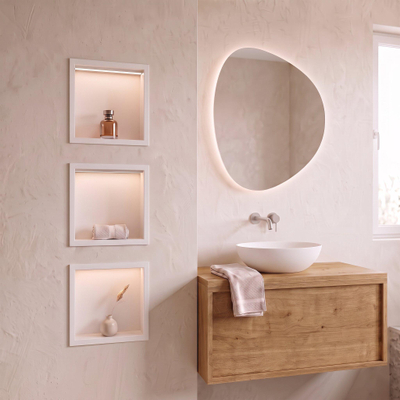 Fortifura Galeria Niche encastrée - 30x30x7cm - éclairage LED - blanc mat