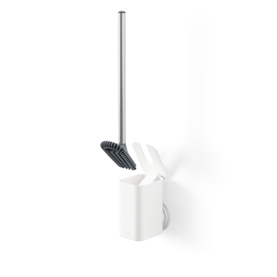 Umbra Flex toiletborstelset - 11x8x43cm - zelfklevend -ABS Wit