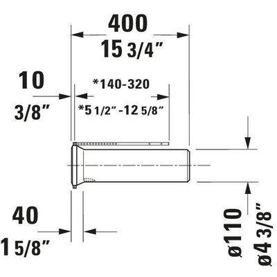 Duravit Vario afvoer - voor horizontaal en verticaal aansl.7-24 cm - wit