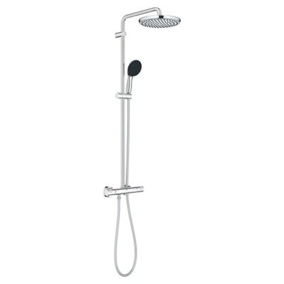 GROHE Vitalio Start 250 Regendoucheset - hoofddouche 25cm - ronde handdouche - 2 straalsoorten - met douchethermostaat - chroom